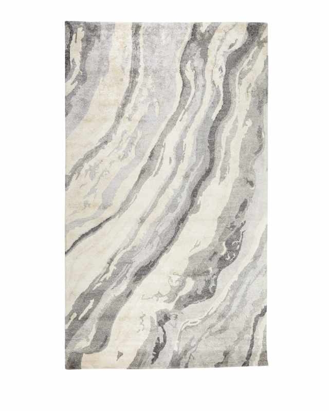 Gray Marble Rug, 3'3" x 5'3"